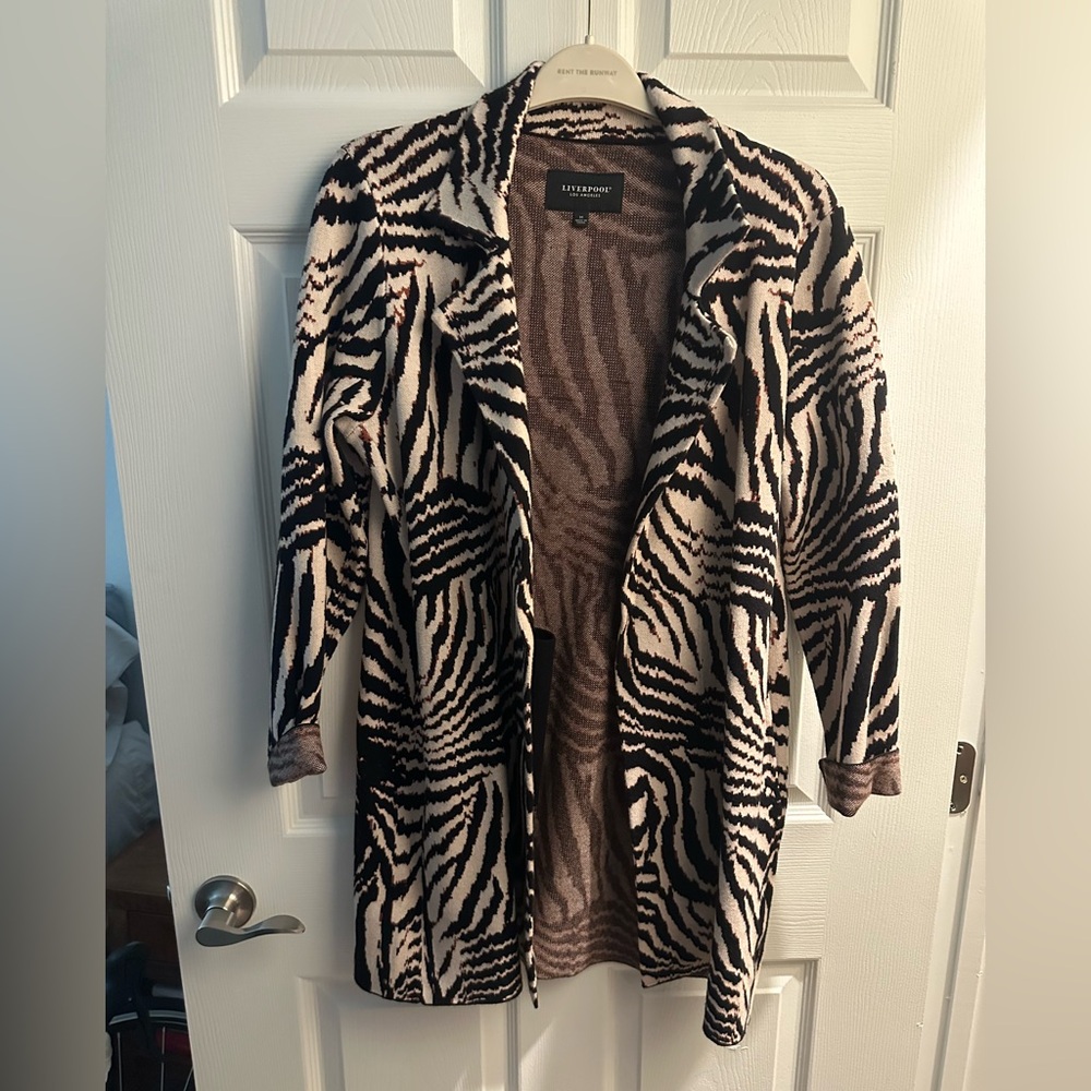 Tan and Black Zebra Sweater